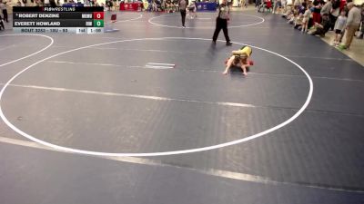 10U - 93 lbs Cons. Round 4 - Robert Denzine, Mora Mustangs vs Everett Howland, Rosemount Irish Wrestling