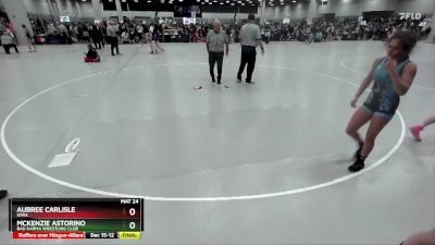 75 lbs Cons. Round 2 - Aubree Carlisle, Iowa vs McKenzie Astorino, Bad Karma Wrestling Club