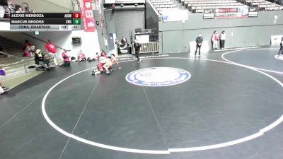 190 lbs Cons. Quarters - Alexis Mendoza, Alisal High School Wrestling vs Marcus Brooks, Sunnyvale Wrestling Club