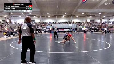 Girls 120 lbs Champ. Round 1 - Emily Tapia, Watertown High School vs Ellen Anderson, Bartlett High School