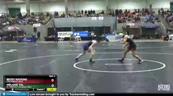 Girls 114 lbs Semifinal - Melanie Val, St. Andrew`s Sewanee Girls vs Betsy Nations, Collierville Girls