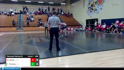 215 lbs Placement Matches (8 Team) - Wil Watts, Toombs County vs Fischer Thomas, Landmark Christian School