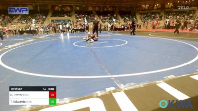 70 lbs Rr Rnd 2 - Briar Potter, Cushing Tigers vs Timberlyn Edwards, Runestone