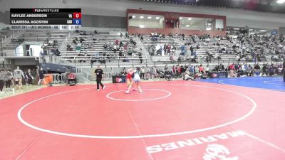 U23 Women - 68 lbs Cons. Round 2 - Kaylee Anderson, VA vs Clarissa Agostini, CAN