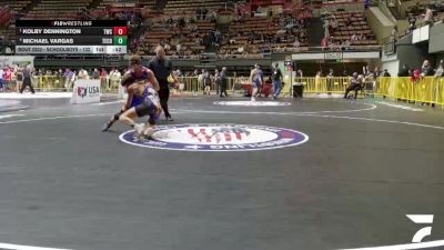 Schoolboys - 132 lbs Semis - Kolby Dennington, Tracy Wrestling Club vs Michael Vargas, Team Coalinga