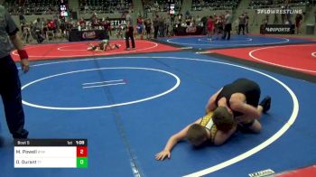 110 lbs Quarterfinal - Mack Powell, Bristow Wrestling Club vs Dane Durant, Team Tulsa Wrestling Club