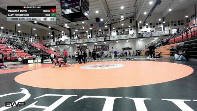117 lbs Consi Of 8 #2 - Melania Duke, Sallisaw Lady Black Diamonds vs Ally Pitchford, Tecumseh HS Girls