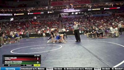 2A-220 lbs Cons. Round 2 - Cole Sigler, Anamosa vs Reagan Maassen, Boyden-Hull/Rock Valley