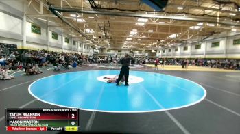 110 lbs Cons. Round 5 - Mason Maston, Touch Of Gold Wrestling Club vs Tatum Branson, Camel Kids Wrestling