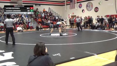 138 lbs 1st Place Match - Jaxson Lundgren, North Fayette Valley vs Jayden Bucknell, NH/TV