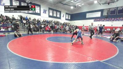 122 lbs Cons. Round 2 - Caleb Seo, Yorba Linda vs Aric Mendoza, Braveheart WC