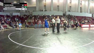 160 lbs Quarterfinal - Jaxon Cross, Poquoson Athletic Association vs Declan Lambert, Fort Defiance