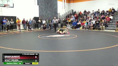 90 lbs Quarterfinal - Grahm Burkert, Big Game Wrestling Club vs Wyatt Wilson, McDominate Training Center