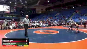 113 lbs Quarterfinals (8 Team) - Damian Resendez, Chicago (Mt. Carmel) vs Orion Moran, Libertyville