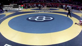 D2-120 lbs 5th Place Match - Carter Stuckey, Wauseon vs Caden Mellott, Wapakoneta