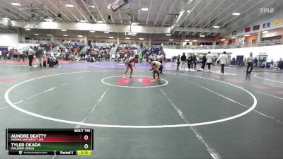 149 lbs Cons. Round 5 - Tyler Okada, Waldorf (Iowa) vs Aundre Beatty, Marian University (IN)