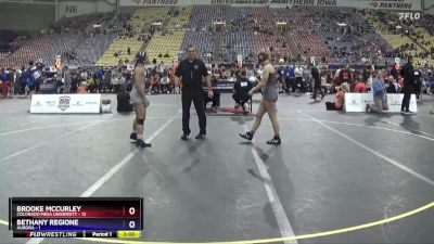 124 lbs Semis & 3rd Wb (16 Team) - Bethany Regione, Aurora vs Brooke McCurley, Colorado Mesa University