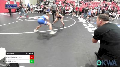 80 lbs Consi Of 4 - Grayson Shoopman, Team Tulsa Wrestling Club vs Greyson Dixon, Tiger Trained Wrestling