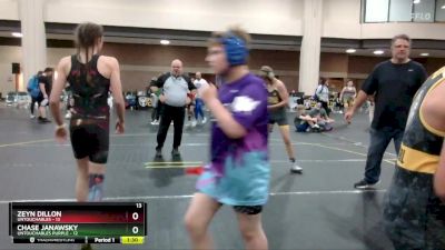 110 lbs Finals (8 Team) - Hans Strobl, Untouchables Purple vs Kierra Keys, Untouchables