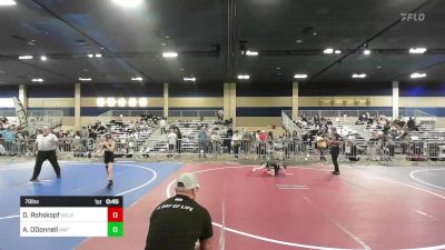 78 lbs Consi Of 8 #1 - Davey Rohskopf, Gold Rush Wr Ac vs Andrew ODonnell, Mat Demon WC