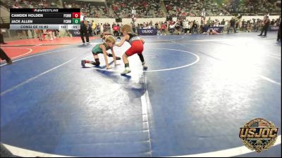 52 lbs Consi Of 16 #2 - Camden Holden, Ponca City Wildcat Wrestling vs Jack Allen, Ponca City Wildcat Wrestling