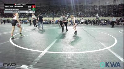 80 lbs Consi Of 4 - Paisleigh Carpenter, Midwest City Bombers Youth Wrestling Club vs Sammi Sullivan, Tonkawa Takedown Club