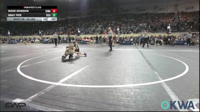 58 lbs Consi Of 4 - Wake Johnson, Comanche Takedown Club vs Gray Fife, Tecumseh Youth Wrestling