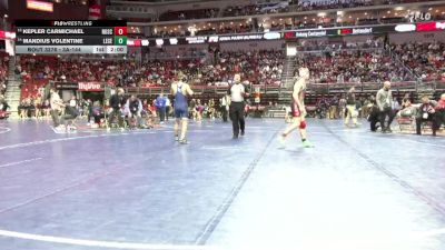 3A-144 lbs Cons. Round 2 - Mandius Volentine, Lewis Central vs Kepler Carmichael, North Scott