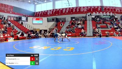 189 lbs 3rd Place - Tyler Cunnard, Quaker Valley vs Aaron Supler, McGuffey