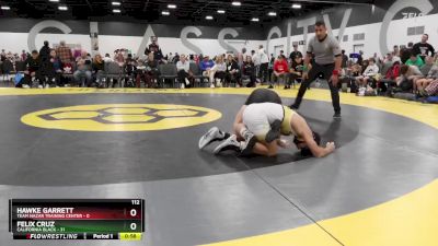 112 lbs Quarterfinals (8 Team) - Felix Cruz, California Black vs Hawke Garrett, Team Nazar Training Center