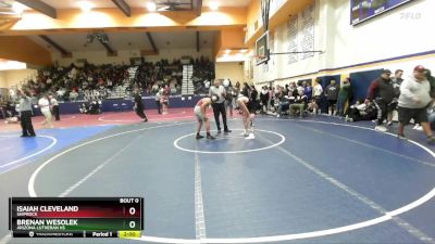 132 lbs Round 4 - Brenan Wesolek, Arizona Lutheran HS vs Isaiah Cleveland, Shiprock