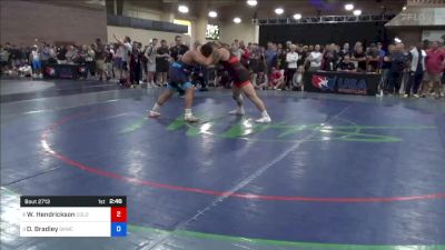 125 kg Cons Semis - Wyatt Hendrickson, Colorado vs Dominique Bradley, Sunkist Kids Wrestling Club