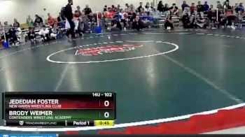 102 lbs Champ. Round 3 - Jedediah Foster, New Haven Wrestling Club vs Brody Weimer, Contenders Wrestling Academy