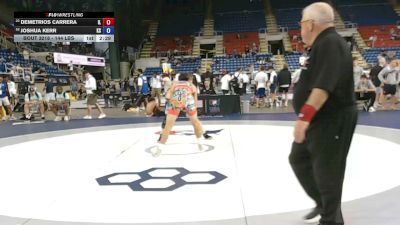 144 lbs Cons. Rd Of 16 - Demetrios Carrera, Illinois vs Joshua Kerr, Kansas