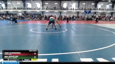 Silver 197 lbs Cons. Round 2 - Josh Glendening, Upper Iowa vs Ben Draveling, Wisconsin-La Crosse