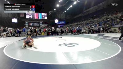 155 lbs Cons. Sub-rd Of 16 - Madelyn Oliver, AZ vs Hailie Krueger, WI