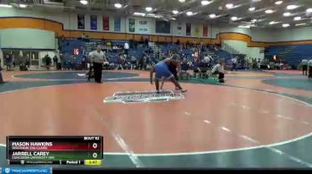 285 lbs Champ. Round 1 - Mason Hawkins, Wisconsin-Eau Claire vs Jarrell Carey, Concordia University (WI)
