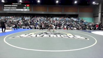 138 lbs 3rd Place - Jonathon Romero, Volcano Vista vs Matthew Orbeta, Poway
