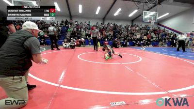 43 lbs Round Of 16 - Walker Williams, Team Tulsa Wrestling Club vs Dawsyn Hawkins, Wagoner Takedown Club