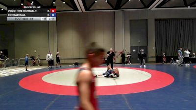 59 lbs Champ. Round 3 - Demetrius Daniels Jr, FL vs Conrad Ball, FL