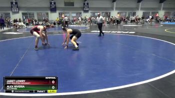 174 lbs Semifinal - Jaret Lowry, Ohio Wesleyan University vs Alex Riveria, Bellarmine