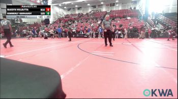 95 lbs Rr Rnd 1 - Maisyn Hulbutta, Mojo Grappling Academy vs Kimberly Gerhardt, Barnsdall Youth Wrestling