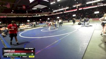 Girls 155 lbs Cons. Round 1 - Harper Lyle, White River (Girls) vs Jannethzy Cortes-Hernandez, Mariner (Girls)