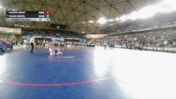 Boys 4A 285 lbs Champ. Round 2 - Kaiden Reedy, Sumner vs Ciaus Kimpel, Mead