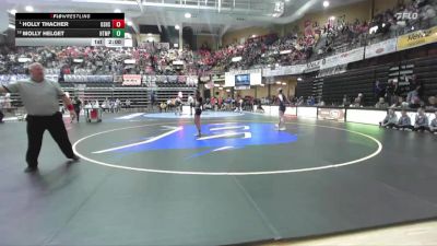 120 lbs Champ. Round 1 - Holly Thacher, Oskaloosa Hs vs Molly Helget, Hays-Thomas More Prep-Marian HS