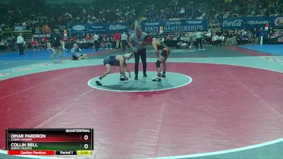 D 2 132 lbs Quarterfinal - Omar Pardron, Caddo Magnet vs Collin Bell, North DeSoto