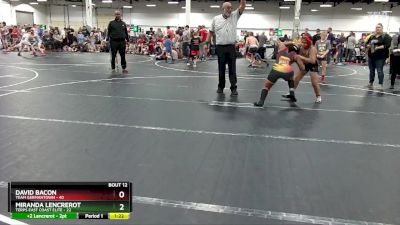 130 lbs Round 3 (8 Team) - David Bacon, Team Germantown vs Miranda Lencrerot, Terps East Coast Elite