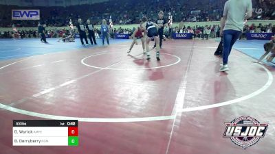 100 lbs Consi Of 16 #2 - Gunner Wyrick, Amped Wrestling Club vs Blaine Derryberry, Team Nomad