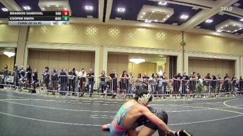 144 lbs Consi Of 64 #2 - Brandon Sandoval, Rancho Mirage HS vs Cooper Smith, Manu Wr Ac