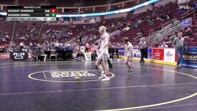 127 lbs Consi 1 - Zachary Sherman, Chambersburg vs Jackson Orrell, Red Lion